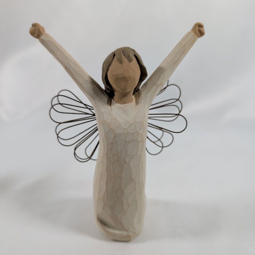 Willow Tree Courage Susan Lordi Demdaco Angel Figurine Wire Wings 5.5"